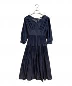 HER LIP TOハーリップトゥ）の古着「Pleated Open Shirt Dress」｜ネイビー