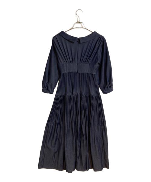 HER LIP TO（ハーリップトゥ）Her lip to (ハーリップトゥ) Pleated Open Shirt Dress ネイビー サイズ:Sの古着・服飾アイテム