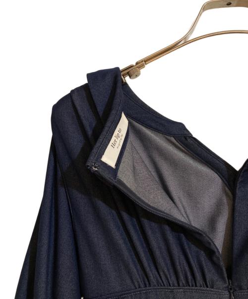 HER LIP TO（ハーリップトゥ）Her lip to (ハーリップトゥ) Pleated Open Shirt Dress ネイビー サイズ:Sの古着・服飾アイテム