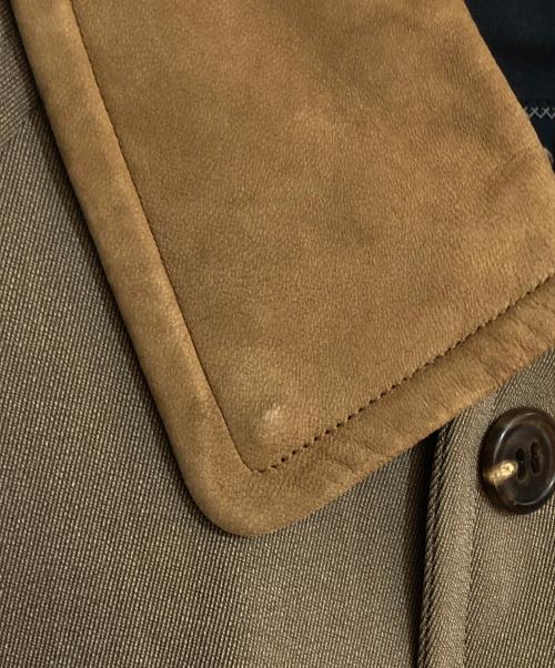 Burberry's（バーバリーズ）Burberry's (バーバリーズ) STORM SYSTEM レザー切替ステンカラーコート ベージュ サイズ:不明の古着・服飾アイテム