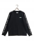BRIEFINGブリーフィング）の古着「SIDE LINE CREW NECK/サイドラインクルーネック」｜ブラック