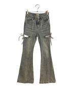 Resexxyリゼクシー）の古着「カットアウトリボンデニムパンツ」｜インディゴ