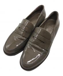 HIROFU（ヒロフ）の古着「エナメルコインローファー」｜ブラウン