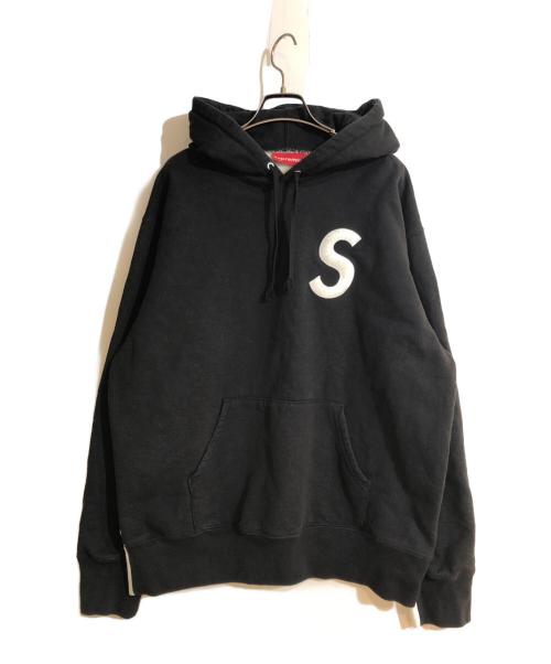 SUPREME（シュプリーム）Supreme (シュプリーム) S Logo Split Hooded Sweatshirt ブラック サイズ:Mの古着・服飾アイテム