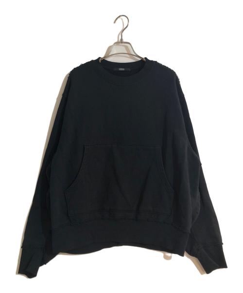 JOURNAL STANDARD（ジャーナルスタンダード）JOURNAL STANDARD (ジャーナルスタンダード) ラウンドスリーブ アシッドクルーネック ブラック サイズ:Mの古着・服飾アイテム