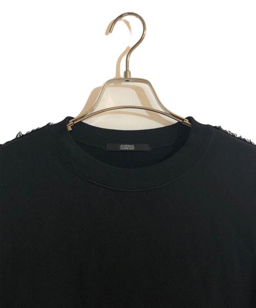 JOURNAL STANDARD（ジャーナルスタンダード）JOURNAL STANDARD (ジャーナルスタンダード) ラウンドスリーブ アシッドクルーネック ブラック サイズ:Mの古着・服飾アイテム