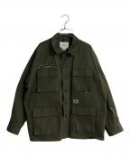 WTAPSダブルタップス）の古着「JUNGLE LS COTTON TWILL ジャングル コットンツイル」｜カーキ