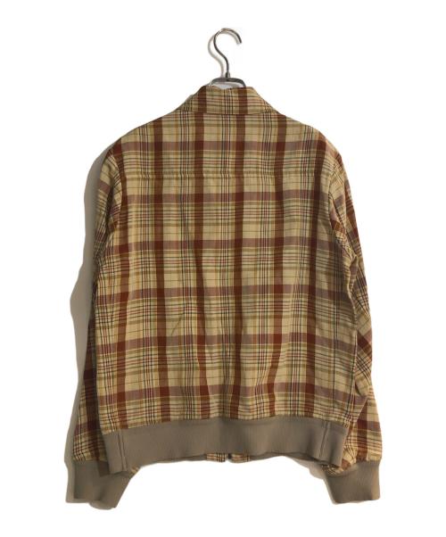 TOMORROW LAND（トゥモローランド）TOMORROW LAND (トゥモローランド) リキッドタータンジップアップブルゾン ベージュ×オレンジ サイズ:Sの古着・服飾アイテム