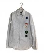 RAF SIMONSラフシモンズ）の古着「ワッペン付きシャツ」｜ブルー