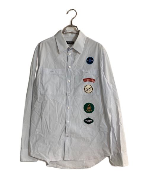 RAF SIMONS（ラフシモンズ）RAF SIMONS (ラフシモンズ) ワッペン付きシャツ ブルー サイズ:46の古着・服飾アイテム
