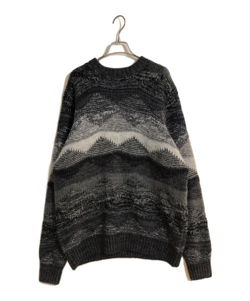 SOPH.（ソフ）SOPH. (ソフ) ABSTRACT CREWNECK KNIT／アブストラクトクルーネックニット ブラック サイズ:FREEの古着・服飾アイテム