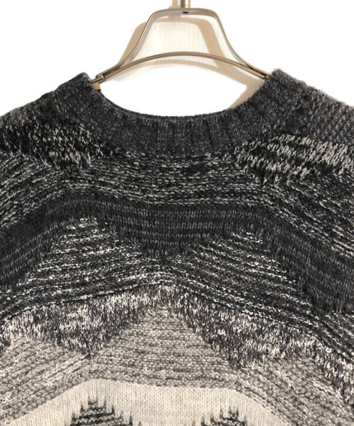 SOPH.（ソフ）SOPH. (ソフ) ABSTRACT CREWNECK KNIT／アブストラクトクルーネックニット ブラック サイズ:FREEの古着・服飾アイテム