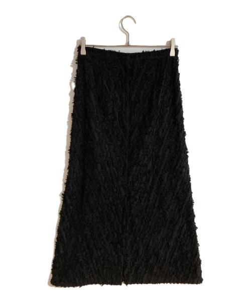 MACPHEE（マカフィー）MACPHEE (マカフィー) カットジャカード セミフレアロングスカート ブラック サイズ:Mの古着・服飾アイテム