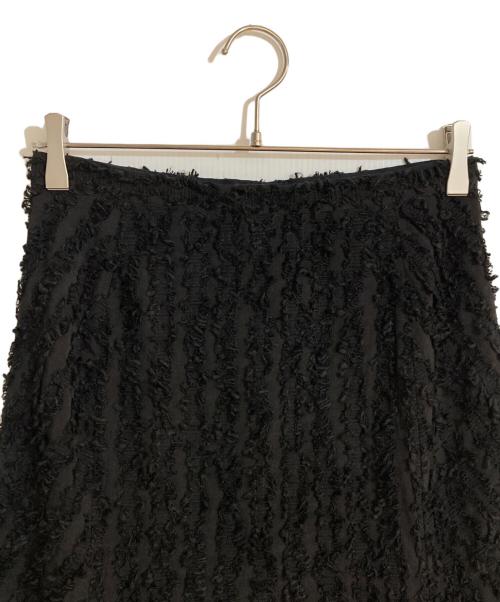 MACPHEE（マカフィー）MACPHEE (マカフィー) カットジャカード セミフレアロングスカート ブラック サイズ:Mの古着・服飾アイテム