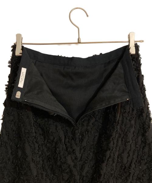 MACPHEE（マカフィー）MACPHEE (マカフィー) カットジャカード セミフレアロングスカート ブラック サイズ:Mの古着・服飾アイテム