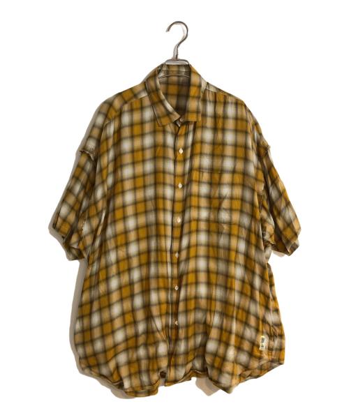 SSZ（エスエスズィー）SSZ (エスエスズィー) 半袖チェックシャツ イエロー サイズ:Lの古着・服飾アイテム