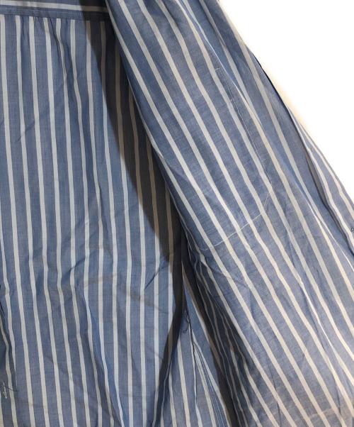 CELINE（セリーヌ）CELINE (セリーヌ) oldトリオンフ刺繍ストライプシャツ ブルー サイズ:Lの古着・服飾アイテム