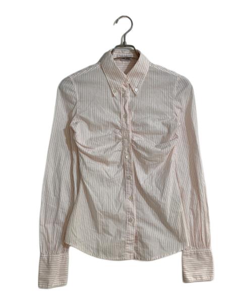 MIU MIU（ミュウミュウ）MIU MIU (ミュウミュウ) オールドギャザーシャツ ホワイト サイズ:freeの古着・服飾アイテム