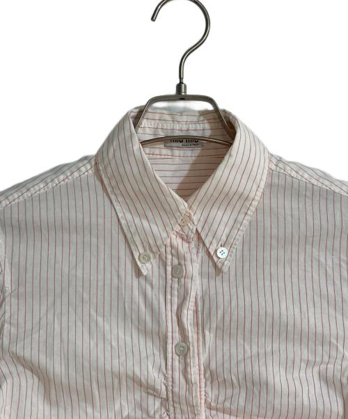 MIU MIU（ミュウミュウ）MIU MIU (ミュウミュウ) オールドギャザーシャツ ホワイト サイズ:freeの古着・服飾アイテム