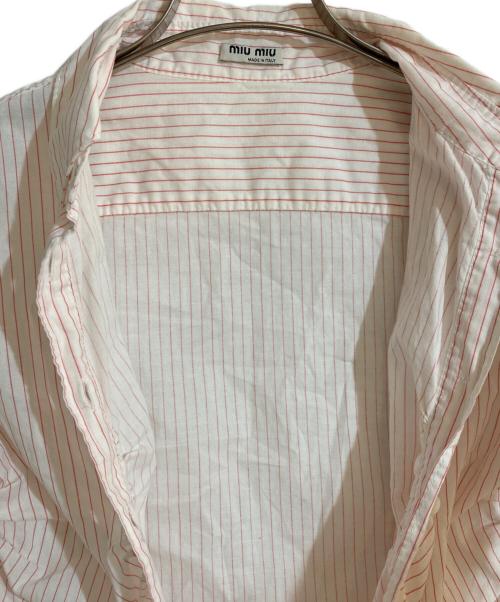MIU MIU（ミュウミュウ）MIU MIU (ミュウミュウ) オールドギャザーシャツ ホワイト サイズ:freeの古着・服飾アイテム