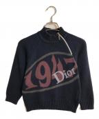 Christian Diorクリスチャン ディオール）の古着「ジップアップニット」｜ネイビー