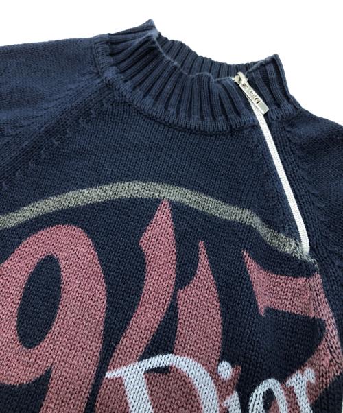 Christian Dior（クリスチャン ディオール）Christian Dior (クリスチャン ディオール) ジップアップニット ネイビー サイズ:5Aの古着・服飾アイテム