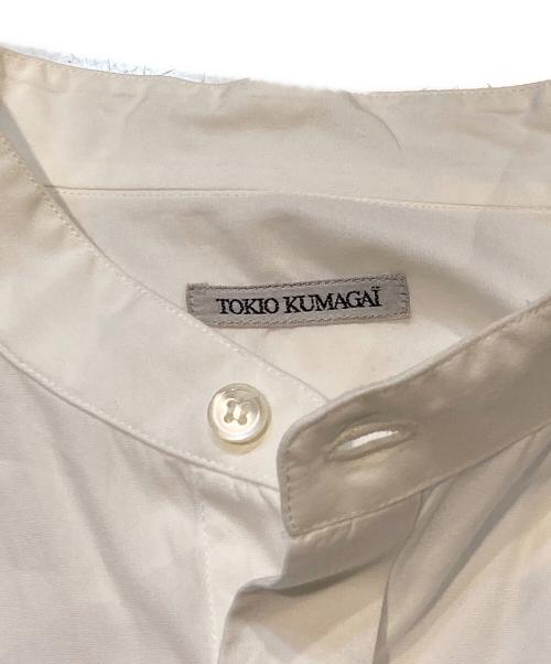 TOKIO KUMAGAI（トキオ クマガイ）tokio kumagai (トキオ クマガイ) バンドカラーシャツ ホワイト サイズ:不明の古着・服飾アイテム