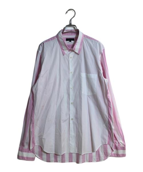 COMME des GARCONS HOMME PLUS（コムデギャルソンオムプリュス）COMME des GARCONS HOMME PLUS (コムデギャルソンオムプリュス) ストライプシャツ ピンク サイズ:Mの古着・服飾アイテム