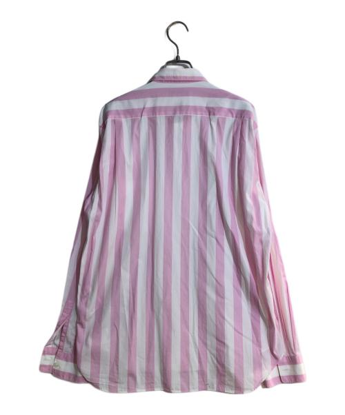 COMME des GARCONS HOMME PLUS（コムデギャルソンオムプリュス）COMME des GARCONS HOMME PLUS (コムデギャルソンオムプリュス) ストライプシャツ ピンク サイズ:Mの古着・服飾アイテム