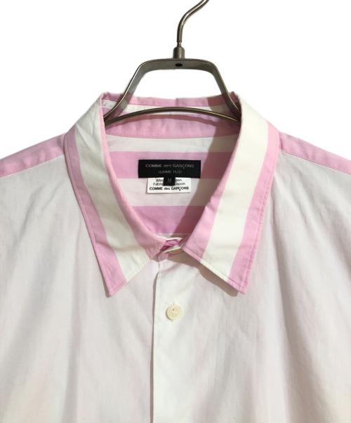 COMME des GARCONS HOMME PLUS（コムデギャルソンオムプリュス）COMME des GARCONS HOMME PLUS (コムデギャルソンオムプリュス) ストライプシャツ ピンク サイズ:Mの古着・服飾アイテム