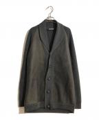 BOTTEGA VENETAボッテガベネタ）の古着「レザー切替ニットジャケット」｜グレー