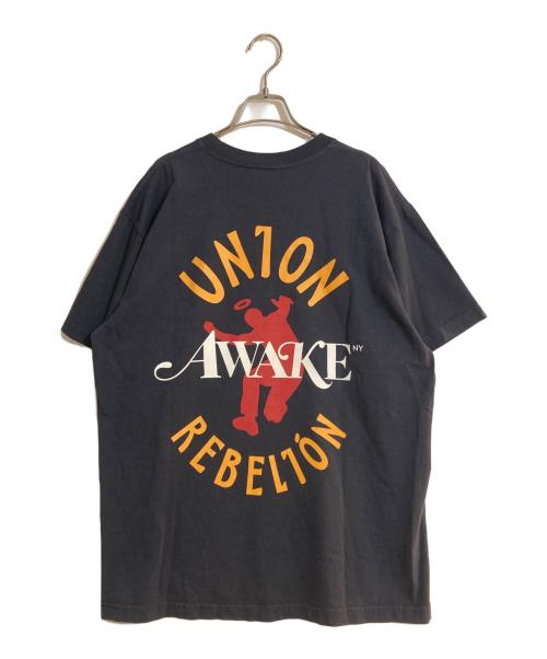 AWAKE（アウェイク）AWAKE (アウェイク) UNION (ユニオン) プリントTシャツ ブラック サイズ:XLの古着・服飾アイテム