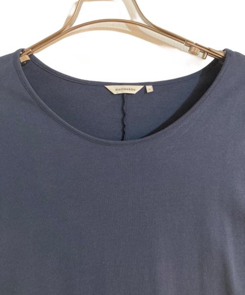 marimekko（マリメッコ）marimekko (マリメッコ) ウニッコ柄カットワークワンピース ネイビー サイズ:Mの古着・服飾アイテム