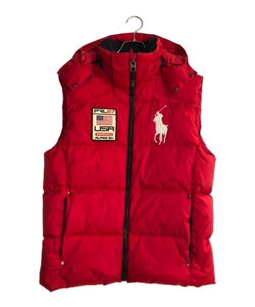 POLO RALPH LAUREN（ポロ・ラルフローレン）POLO RALPH LAUREN (ポロ・ラルフローレン) ダウンベスト レッド サイズ:Ｍの古着・服飾アイテム