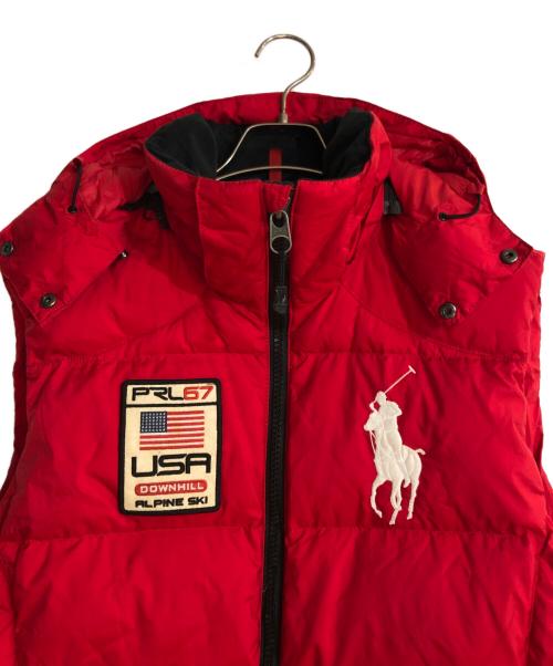 POLO RALPH LAUREN（ポロ・ラルフローレン）POLO RALPH LAUREN (ポロ・ラルフローレン) ダウンベスト レッド サイズ:Ｍの古着・服飾アイテム