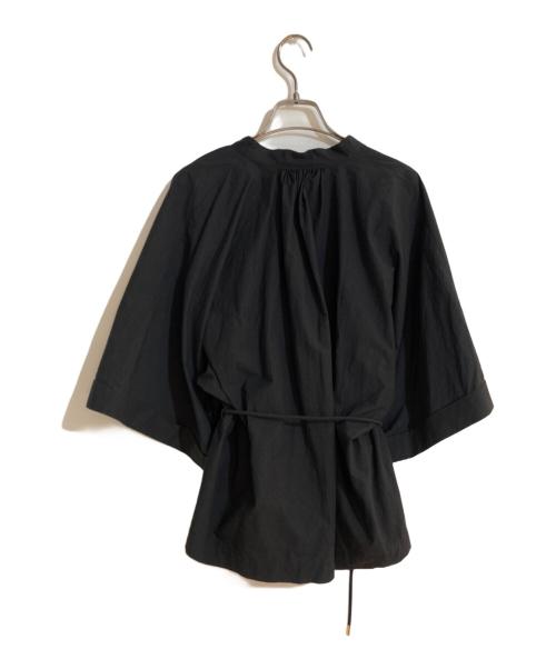 MACPHEE（マカフィー）MACPHEE (マカフィー) コットンタイプライター ギャザードルマンブラウス ブラック サイズ:36の古着・服飾アイテム