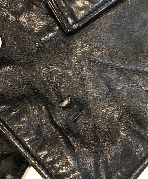 Schott（ショット）Schott (ショット) コンチョボタンレザーベスト ブラック サイズ:XXLの古着・服飾アイテム