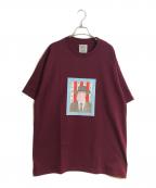 WACKO MARIAワコマリア）の古着「世界平和プロジェクト CREW NECK T-SHIRT - TYPE-6」｜ボルドー