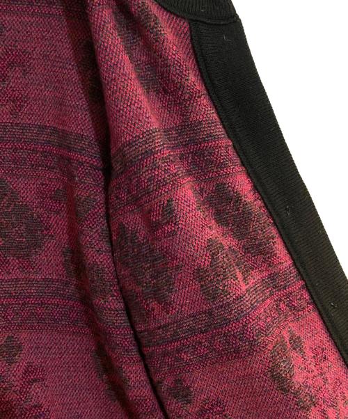 Yves Saint Laurent（イヴサンローラン）Yves Saint Laurent (イヴサンローラン) 総柄ニットカーディガン パープル サイズ:Mの古着・服飾アイテム