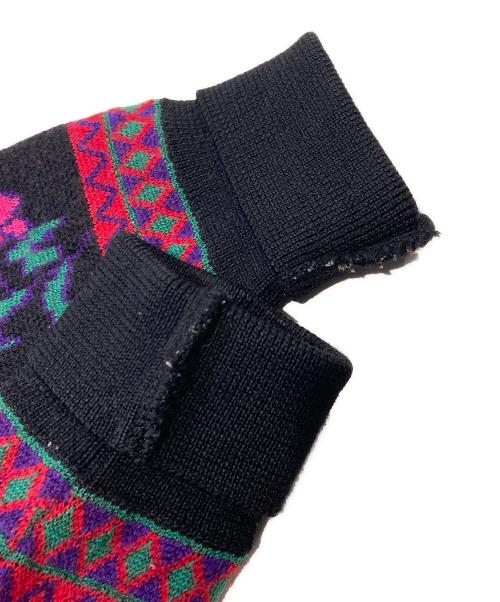 Yves Saint Laurent（イヴサンローラン）Yves Saint Laurent (イヴサンローラン) 総柄ニットカーディガン パープル サイズ:Mの古着・服飾アイテム