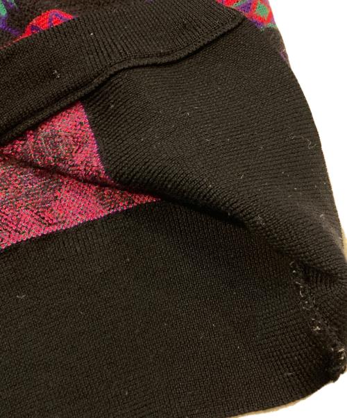 Yves Saint Laurent（イヴサンローラン）Yves Saint Laurent (イヴサンローラン) 総柄ニットカーディガン パープル サイズ:Mの古着・服飾アイテム