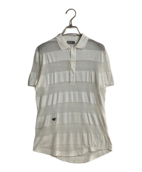 DIOR HOMME（ディオール オム）DIOR HOMME (ディオール オム) ビー刺繍ポロシャツ ホワイト サイズ:不明の古着・服飾アイテム