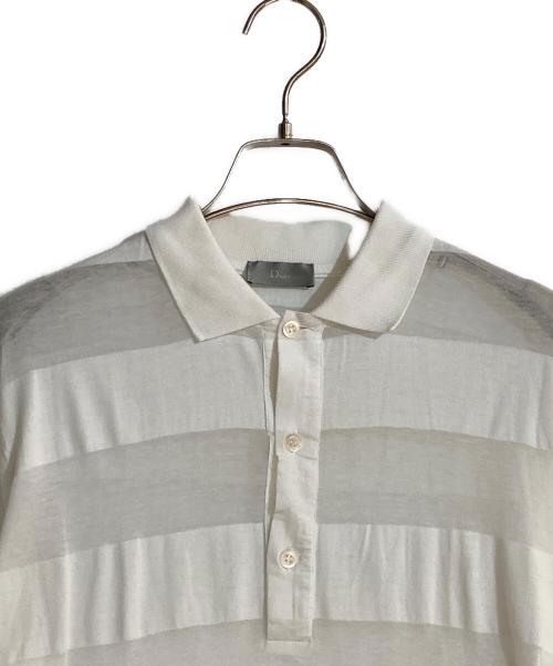 DIOR HOMME（ディオール オム）DIOR HOMME (ディオール オム) ビー刺繍ポロシャツ ホワイト サイズ:不明の古着・服飾アイテム