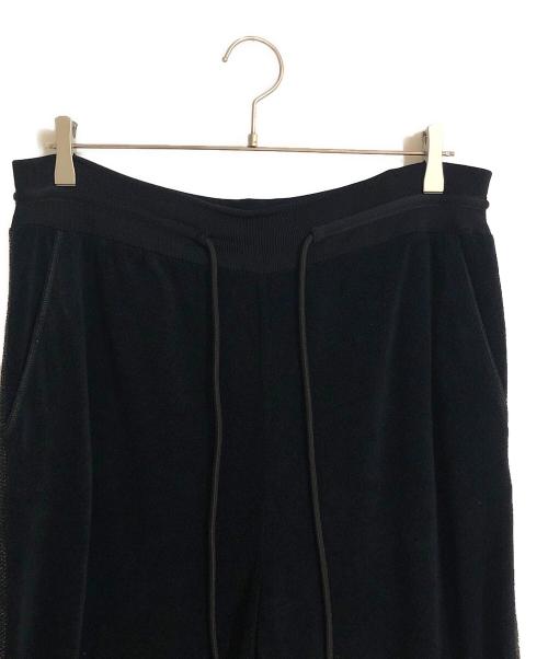 GIORGIO ARMANI（ジョルジョアルマーニ）GIORGIO ARMANI (ジョルジョアルマーニ) ロゴパッチパイルトラックパンツ ネイビー サイズ:46の古着・服飾アイテム