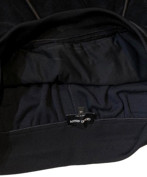 GIORGIO ARMANI（ジョルジョアルマーニ）GIORGIO ARMANI (ジョルジョアルマーニ) ロゴパッチパイルトラックパンツ ネイビー サイズ:46の古着・服飾アイテム