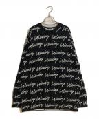 BALENCIAGAバレンシアガ）の古着「Scribble Crew Neck Jacquard Knit/スクリブルクルーネックジャガードニット」｜ブラック