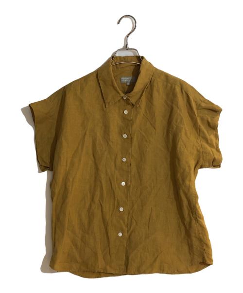 MARGARET HOWELL（マーガレットハウエル）MARGARET HOWELL (マーガレットハウエル) シャーティングリネン カフドカラーシャツ マスタード サイズ:2の古着・服飾アイテム