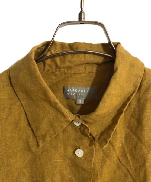 MARGARET HOWELL（マーガレットハウエル）MARGARET HOWELL (マーガレットハウエル) シャーティングリネン カフドカラーシャツ マスタード サイズ:2の古着・服飾アイテム