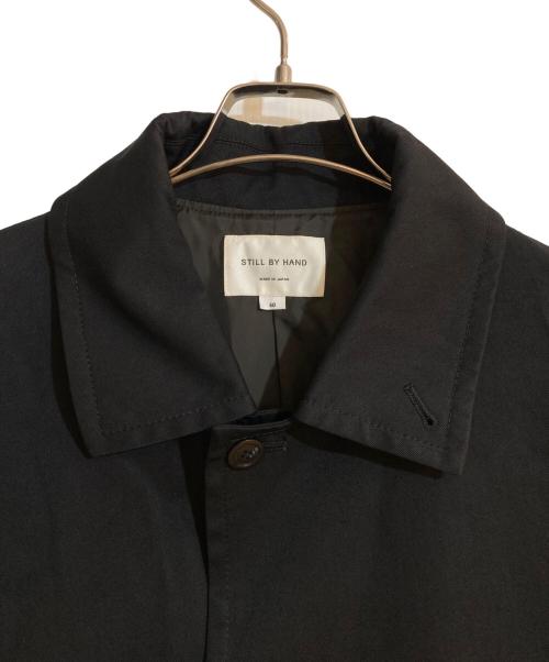 STILL BY HAND（スティルバイハンド）STILL BY HAND (スティルバイハンド) コットンライクステンカラーコート ブラック サイズ:50の古着・服飾アイテム