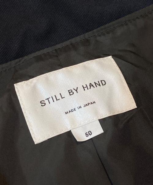 STILL BY HAND（スティルバイハンド）STILL BY HAND (スティルバイハンド) コットンライクステンカラーコート ブラック サイズ:50の古着・服飾アイテム
